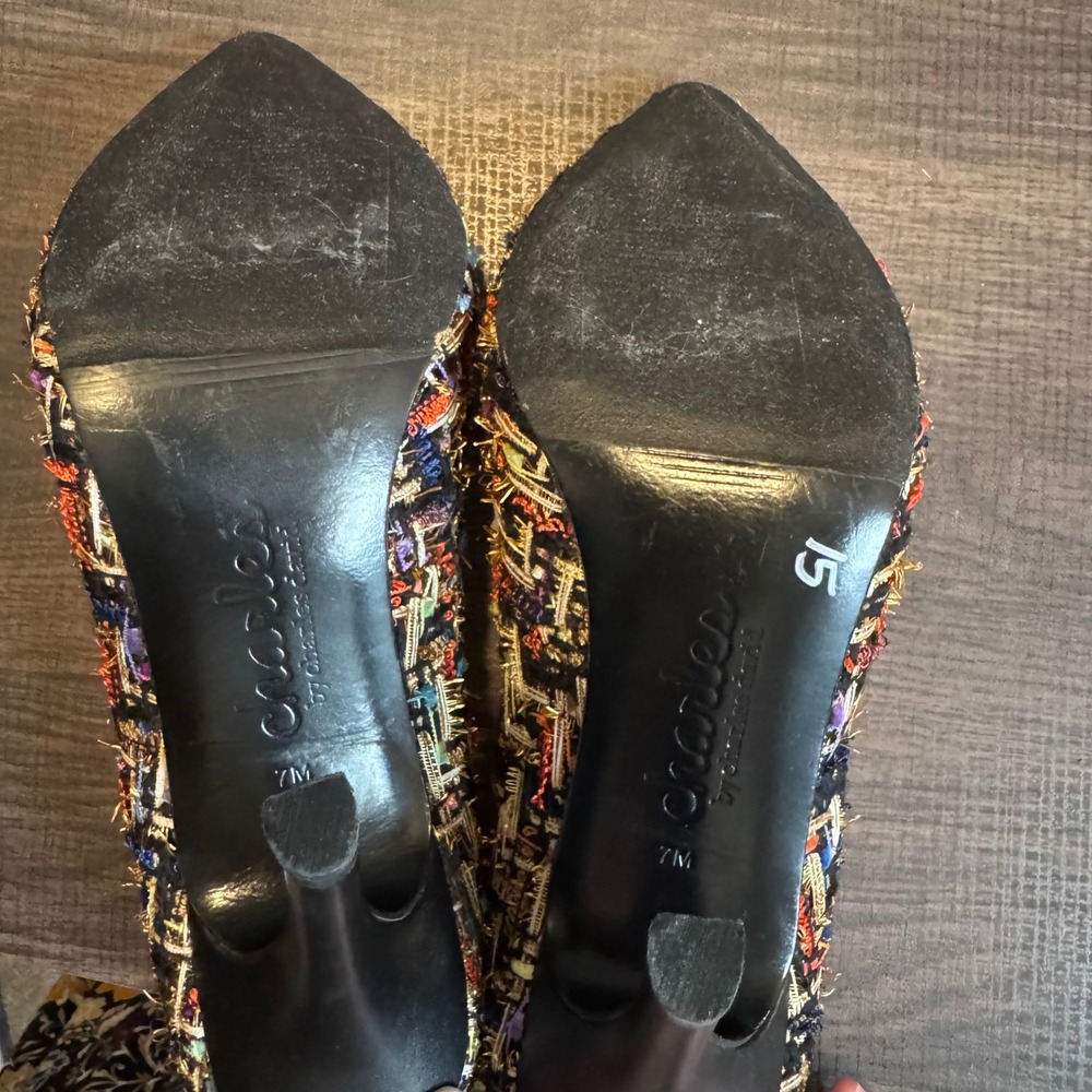 Charles by Charles David Tweed Pointed Toe Pumps Multicolor Heels Sz 7M - Picture 8 of 10